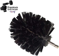 Kornely Premium Drill Brush Professional – Ultra-Stiff 8.5 cm Black | Scratch-Free Heavy-Duty Cleaning Brush for Concrete, Brick, Stone, Metal, Masonry, Garage, BBQ Grills, Rust and Construction Tools