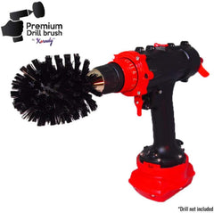 Kornely Premium Drill Brush Professional – Ultra-Stiff 8.5 cm Black | Scratch-Free Heavy-Duty Cleaning Brush for Concrete, Brick, Stone, Metal, Masonry, Garage, BBQ Grills, Rust and Construction Tools