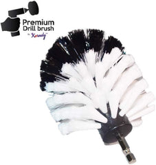 Kornely Premium Drill Brush Professional – Extra-Soft 8.5 cm White | Scratch-Free Cleaning Brush for Carpet, Upholstery, Leather Seats, Glass, Furniture and Car Interior