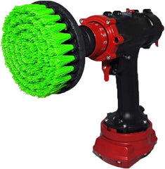 Kornely Premium Drill Brush Professional – Medium-Stiff 13 cm Green | Scratch-Free Kitchen Cleaning Brush for Ovens, Hobs, Worktops, Floor Tiles, Linoleum, Cupboard Doors and Greasy Cookware