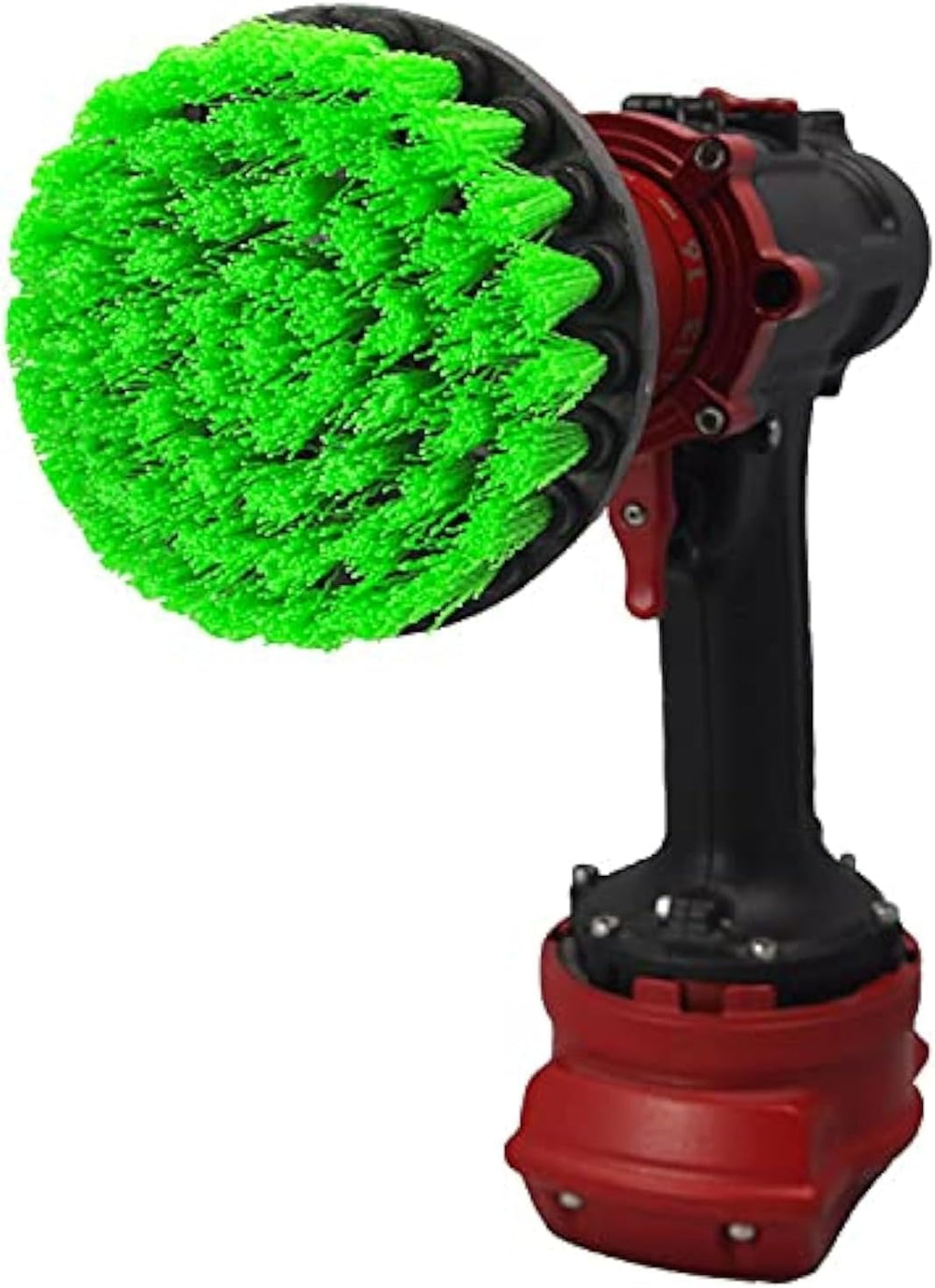 Kornely Premium Drill Brush Professional – Medium-Stiff 10 cm Green | Scratch-Free Kitchen Cleaning Brush for Ovens, Hobs, Worktops, Floor Tiles, Linoleum, Cupboard Doors and Greasy Cookware