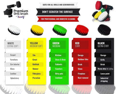 Kornely Premium Drill Brush Professional – Ultra-Stiff 13 cm Black | Scratch-Free Heavy Duty Cleaning Brush for Concrete, Brick, Stone, Metal, Masonry, Garage, BBQ Grills, Rust and Construction Tools