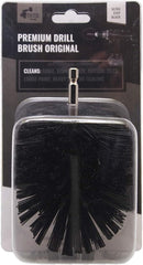 Kornely Premium Drill Brush Professional – Ultra-Stiff 8.5 cm Black | Scratch-Free Heavy-Duty Cleaning Brush for Concrete, Brick, Stone, Metal, Masonry, Garage, BBQ Grills, Rust and Construction Tools