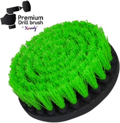 Kornely Premium Drill Brush Professional – Medium-Stiff 13 cm Green | Scratch-Free Kitchen Cleaning Brush for Ovens, Hobs, Worktops, Floor Tiles, Linoleum, Cupboard Doors and Greasy Cookware