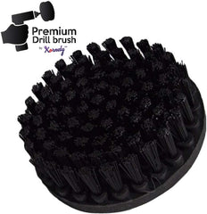 Kornely Premium Drill Brush Professional – Ultra-Stiff 13 cm Black Set of 3 | Scratch-Free Heavy-Duty Cleaning Brush for Concrete, Brick, Stone, Metal, Garage, BBQ Grills, Rust and Construction Tools