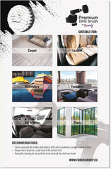 Kornely Premium Drill Brush Professional – Extra-Soft 5-Piece Set (13/10/ 8.5/ 5cm Brushes+ 15cm Extension) | Scratch-Free Cleaning Brush for Carpet, Upholstery, Leather, Glass and Interior Detail