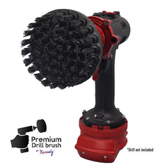 Kornely Premium Drill Brush Professional – Ultra-Stiff 10 cm Black | Scratch-Free Heavy-Duty Cleaning Brush for Concrete, Brick, Stone, Metal, Masonry, Garage, BBQ Grills, Rust and Construction Tools
