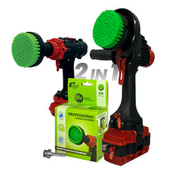 Kornely Premium Drill Brush Professional– 2in1 for Drill & Angle Grinder Medium-Stiff 10cm Green | Scratch-Free Kitchen Cleaning Brush for Ovens, Hobs, Worktops, Floor Tiles, Cupboard Doors, Cookware