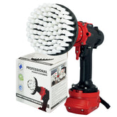 Kornely Premium Drill Brush Professional – Extra-Soft 13 cm White | Scratch-Free Cleaning Brush for Carpet, Upholstery, Leather Seats, Glass, Furniture and Car Interior