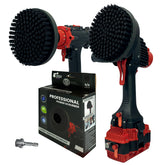 Kornely Premium Drill Brush Professional– 2in1 for Drill & Angle Grinder Ultra-Stiff 15cm Black | Scratch-Free Heavy-Duty Cleaning Brush for Concrete, Brick, Stone, Metal, Masonry, Grills, Rust (Copy)