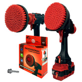 Kornely Premium Drill Brush Professional– 2in1 for Drill & Angle Grinder Stiff 15cm Red | Scratch-Free Outdoor Cleaning Brush for Patio Bricks, Lawn Mowers, Car Wheels, Pool Tiles and Boat Hulls (Copy)