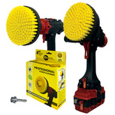 Kornely Premium Drill Brush Professional– 2in1 for Drill & Angle Grinder Medium-Soft 15 cm Yellow | Scratch-Free Cleaning Brush for Tile, Grout, Bathtub, Shower, Fibreglass and Ceramic Surfaces (Copy)
