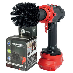 Kornely Premium Drill Brush Professional – Ultra-Stiff 8.5 cm Black | Scratch-Free Heavy-Duty Cleaning Brush for Concrete, Brick, Stone, Metal, Masonry, Garage, BBQ Grills, Rust and Construction Tools