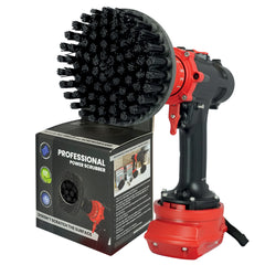 Kornely Premium Drill Brush Professional – Ultra-Stiff 13 cm Black | Scratch-Free Heavy Duty Cleaning Brush for Concrete, Brick, Stone, Metal, Masonry, Garage, BBQ Grills, Rust and Construction Tools