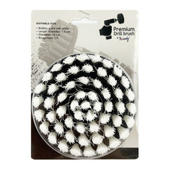 Kornely Premium Drill Brush Professional – Extra-Soft 10 cm White | Scratch-Free Cleaning Brush for Carpet, Upholstery, Leather Seats, Glass, Furniture and Car Interior