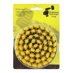 Kornely Premium Drill Brush Professional – Medium-Soft 10 cm Yellow | Scratch-Free Cleaning Brush for Tile, Grout, Bathtub, Shower, Fibreglass and Ceramic Surfaces