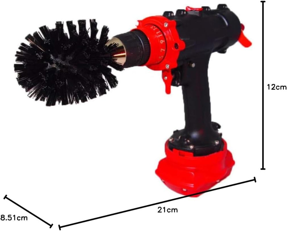 Kornely Premium Drill Brush Professional – Ultra-Stiff 8.5 cm Black | Scratch-Free Heavy-Duty Cleaning Brush for Concrete, Brick, Stone, Metal, Masonry, Garage, BBQ Grills, Rust and Construction Tools