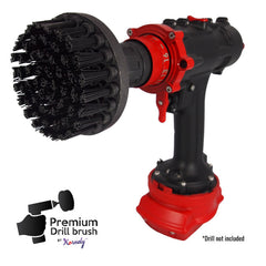 Kornely Premium Drill Brush Professional – Ultra-Stiff 10 cm Black | Scratch-Free Heavy-Duty Cleaning Brush for Concrete, Brick, Stone, Metal, Masonry, Garage, BBQ Grills, Rust and Construction Tools