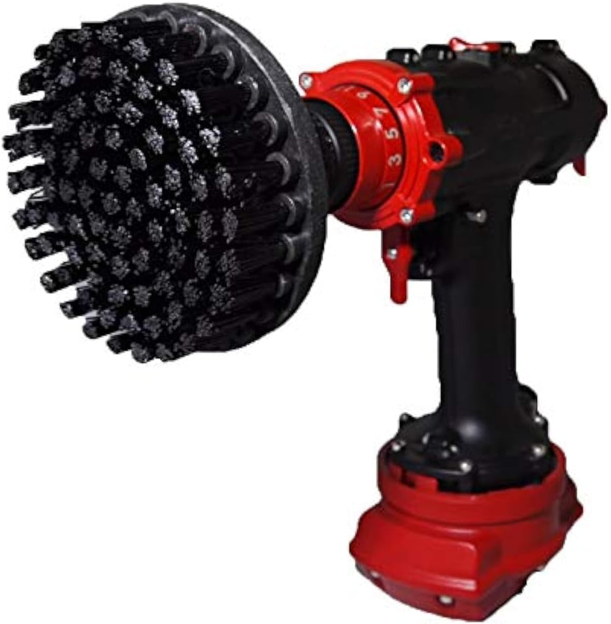Kornely Premium Drill Brush Professional – Ultra-Stiff 13 cm Black | Scratch-Free Heavy Duty Cleaning Brush for Concrete, Brick, Stone, Metal, Masonry, Garage, BBQ Grills, Rust and Construction Tools