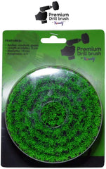 Kornely Premium Drill Brush Professional – Medium-Stiff 13 cm Green | Scratch-Free Kitchen Cleaning Brush for Ovens, Hobs, Worktops, Floor Tiles, Linoleum, Cupboard Doors and Greasy Cookware