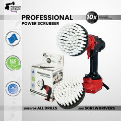 Kornely Premium Drill Brush Professional – Extra-Soft 13 cm White | Scratch-Free Cleaning Brush for Carpet, Upholstery, Leather Seats, Glass, Furniture and Car Interior