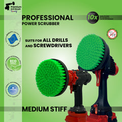 Kornely Premium Drill Brush Professional– 2in1 for Drill & Angle Grinder Medium-Stiff 15cm Green | Scratch-Free Kitchen Cleaning Brush for Ovens, Hobs, Worktops, Floor Tiles, Cupboard Doors, Cookware (Copy)