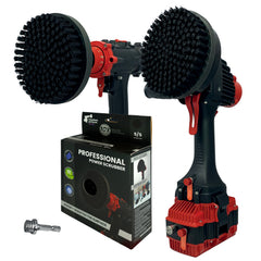 Kornely Premium Drill Brush Professional– 2in1 for Drill & Angle Grinder Ultra-Stiff 15cm Black | Scratch-Free Heavy-Duty Cleaning Brush for Concrete, Brick, Stone, Metal, Masonry, Grills, Rust (Copy)