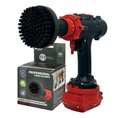 Kornely Premium Drill Brush Professional – Ultra-Stiff 10 cm Black | Scratch-Free Heavy-Duty Cleaning Brush for Concrete, Brick, Stone, Metal, Masonry, Garage, BBQ Grills, Rust and Construction Tools